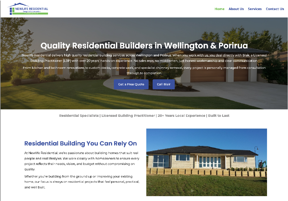 Newlife Residential - Residential Design and Construction - Built by Firefly Websites