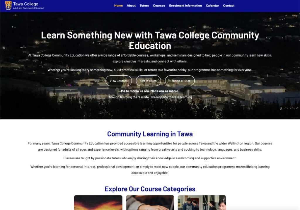Tawa Community Education - Community Learning in Tawa - Built by Firefly Websites