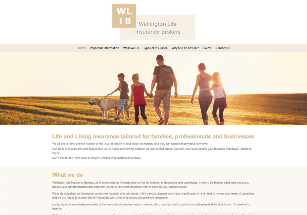 Wellington Life Insurance Brokers - Life and Living insurance tailored for everyone - Built by Firefly Websites